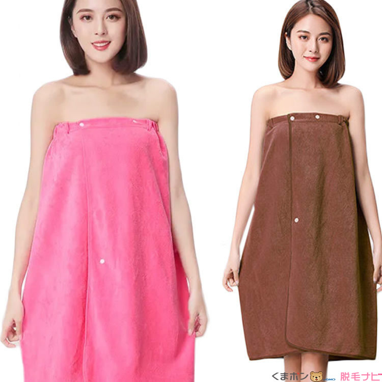 プールのときに便利なゴムの入ったバスタオル